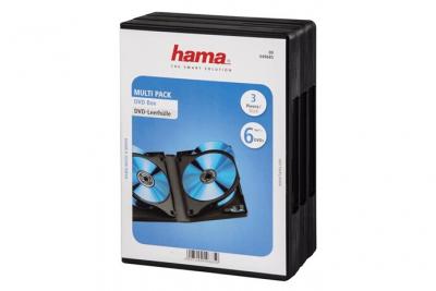 HAMA DVD Box 6 - Bo&icirc;tier pour DVD - capacit&eacute; : 6 DVD - noir (pack de 3)