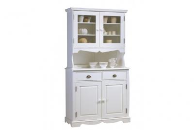 Buffet Vaisselier Blanc de Style Anglais