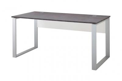 Bureau droit moderne blanc/basalte mezzo