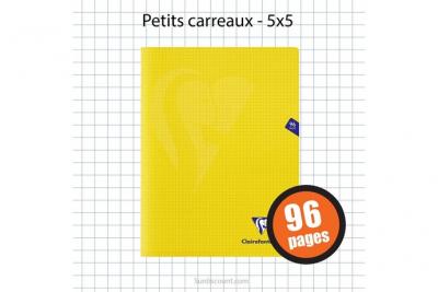  Cahier - 24x32(cm) - Petits carreaux - 96 pages - couverture en polypro - sans spirale - Clairefontaine - Mimesys 