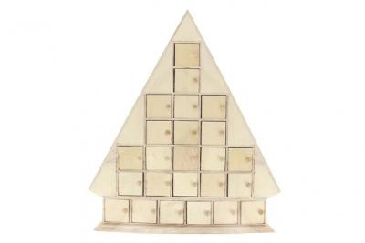 ARTEMIO Calendrier de l'Avent bois Sapin 51 x 33 cm 