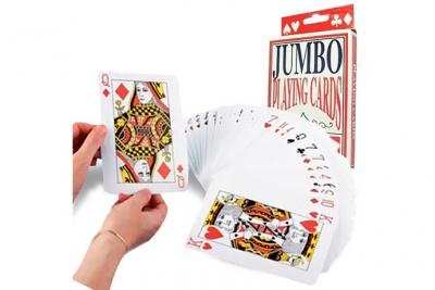 TOTALCADEAU Carte &agrave; jouer poker size XXL cartes g&eacute;antes