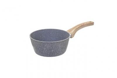 FIVE SIMPLY SMART Casserole en aluminium - D. 16 cm - Effet pierre grise