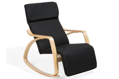 BELIANI Fauteuil &agrave; bascule noir