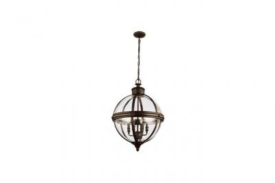 ELSTEAD Suspension Adams, bronze oxyd&eacute;, 4 ampoules
