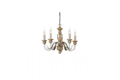 IDEAL LUX  Dora - Lustre &Agrave; 5 Ampoules Au Fini Laiton Antique, E14