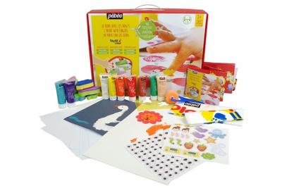  Coffret mon atelier tactilcolor avec stickers et supports &agrave; peindre Atelier