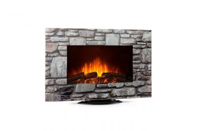 KLARSTEIN  colmar chemin&eacute;e &eacute;lectrique avec radiateur 1000w - 2000w - simulation de flammes - led 7 couleurs - verre