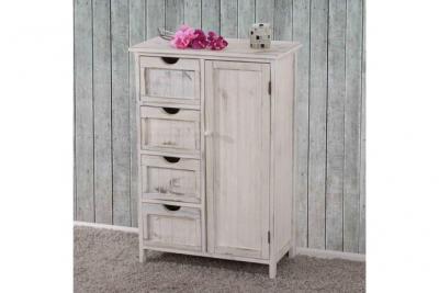 Commode / armoire, 82x55x30cm, shabby chic, vintage ~ blanc