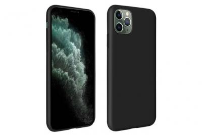 AVIZAR Coque en silicone semi-rigide noir mat  pour Apple iPhone 11 Pro Max