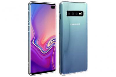 AVIZAR Coque en silicone souple transparente  pour Samsung Galaxy S10