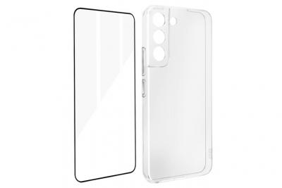 AVIZAR  Pack Silicone + Verre Tremp&eacute; - Galaxy S22 Plus