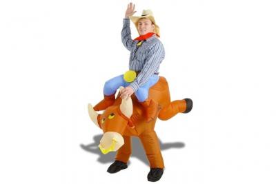 NONAME Eurroweb Costume tor&eacute;ro &agrave; Dos de Taureau Gonflable d&eacute;guisement rod&eacute;o
