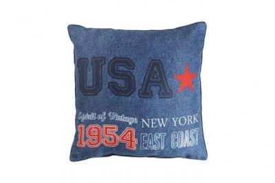 Coussin D&eacute;co ""East Coast"" 40x40cm Bleu
