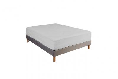 NON RENSEIGNE Terre de Nuit Drap housse 100% coton gris bonnet 40 cm 160x200