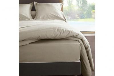 VENT DU SUD Drap housse percale M&eacute;line 2 LABELISSIM - Lin - 90 x 190 cm