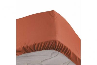 DOUCEUR D INTERIEUR Accueil - Drap housse uni - 160 x 200 cm - Percaline - Rouge