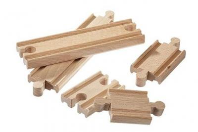 EICHHORN  - 6 rails droits pour circuit train en bois