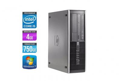HP Unit&eacute; centrale  Elite 8200 SFF - Noir - Intel Core i5-2400 / 3.10 GHz - RAM 4 Go - HDD 750 Go - DVD - Gigabit Ethernet - Windows 7 Professionnel 