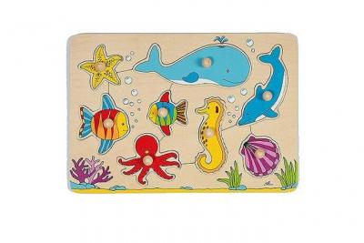 GOKI  Animaux Bois Marine Puzzle 8-Piece