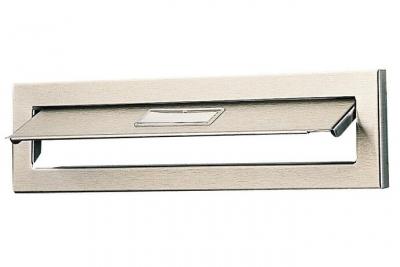 DECAYEUX Entr&eacute;e de lettres non normalis&eacute;e volet ext&eacute;rieur  inox gris