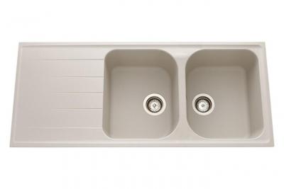 SCHOCK Evier Cristalite  VIOLA EV2521 2Bacs Everest 204 m&eacute;tallis&eacute;