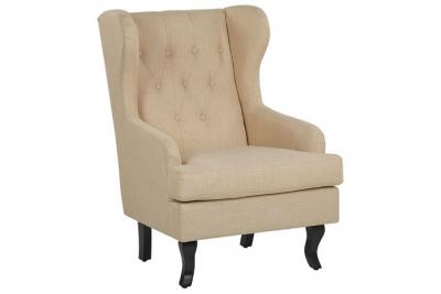 BELIANI  - Fauteuil en tissu beige ALTA