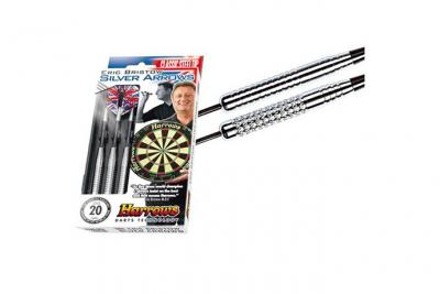 HARROWS  Eric Bristow Silver Arrows Fl&eacute;chettes Argent/Noir 24 g