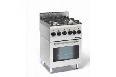 BARTSCHER Fourneau gaz 600, L600, 4 feux, four multifonction