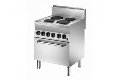 BARTSCHER  Fourneau 4 Plaques avec Four &Eacute;lectrique GN1/1 S&eacute;rie 650