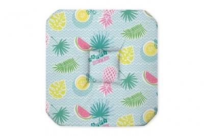 PARIS PRIX Galette de Chaise ""Happy Summer"" 36x36cm Multicolore