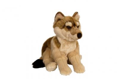 GIPSY  - 054691 - Peluche Loup Allonge - 30 cm - Marron