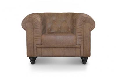 MENZZO Grand fauteuil chesterfield vintage
