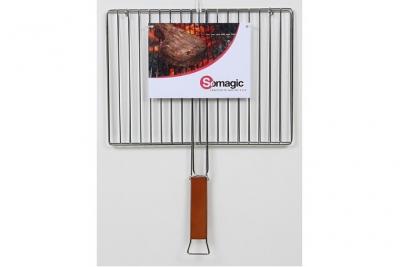 SOMAGIC SO450212 grille double rectangulaire 40 x 29 cm acier chrome - 