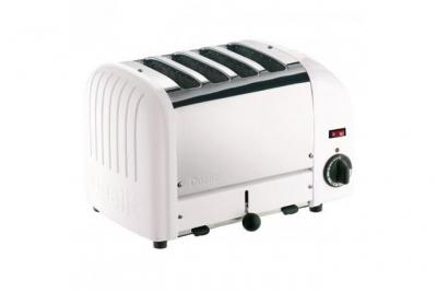  Grille Pain Professionnel Blanc - 4 Tranches - Dualit - 360x210x220mm 