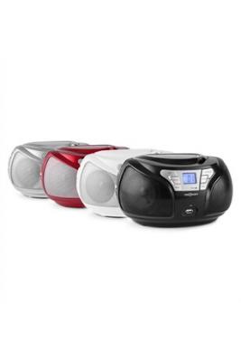 ONECONCEPT Groovie RD WH Boombox Bluetooth CD UKW AUX MP3 rouge