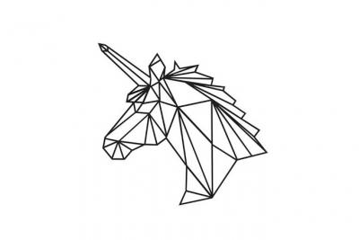 HOMEMANIA  Decoration murale licorne, Noir