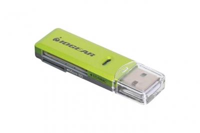 IOGEAR SD/MicroSD/MMC Card Reader/Writer GFR204SD - Lecteur de carte (MMC, SD, RS-MMC, microSD, SDHC, microSDHC, SDXC) - USB 2.0 