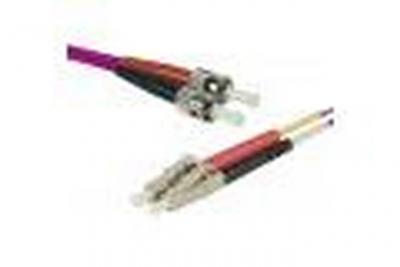 CUC Jarreti&egrave;re optique duplex multimode OM3 50/125 LC-UPC/ST-UPC violet - 1 m