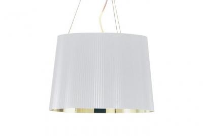 KARTELL  G&egrave;, Lampe de Suspension, Blanc/Or [Classe &eacute;nerg&eacute;tique A]