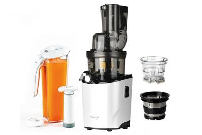 KUVINGS - Extracteur de jus REVO830 + kit sorbet & smoothie + kit de conservation de jus sous vide - Blanc 