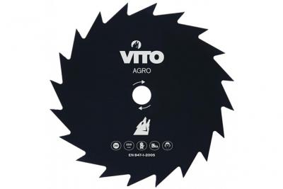 VITO Lame de coupe d&eacute;broussailleuse 255mm  20 dents Alesage 25.4