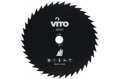VITO Lame de Coupe GARDEN Pour D&eacute;broussailleuse Diam 255mm 40 dents Alesage 25.4 universelle