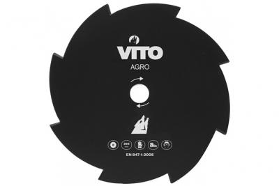VITO Lame de d&eacute;broussailleuse Diam 255mm 8 dents Alesage 25.4 universelle Lame de Coupe jardin 
