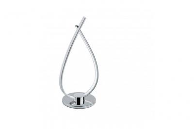  Lampe &agrave; poser LED en m&eacute;tal chrom&eacute; et verre transparent hauteur 33.5cm Roncade-