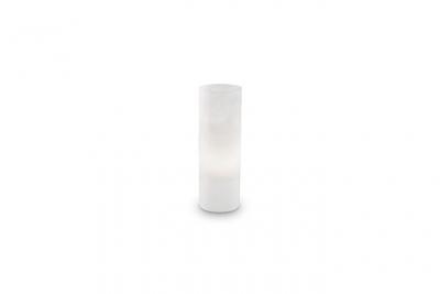 IDEALLUX  Lampe &agrave; poser Edo en verre blanc, hauteur 35 cm