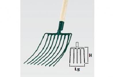 LEBORGNE  424350 Fourche &agrave; cailloux douille 9 dents 26 cm sans manche