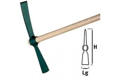 LEBORGNE  - pioche hache douille ronde 2kg sans manche 060200