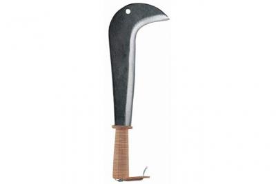 LEBORGNE  Serpe italienne - 26 cm - manche bois rev&ecirc;tement cuir
