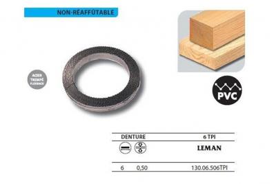 LEMAN  - 1 Rouleau de 50 m&egrave;tres Lame scie &agrave; ruban en acier tremp&eacute; Flexback 6x0,5 6TPI
